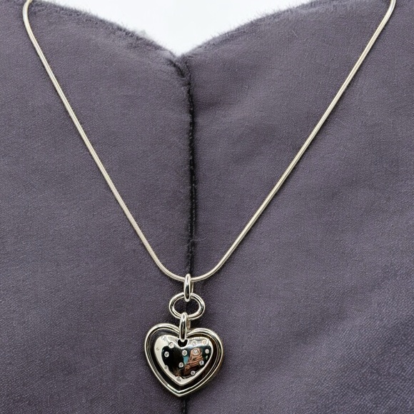 Affinity Diamond 1/4 ct tw Sterling Silver Double Heart Pendant .25 Classic .925 - Picture 1 of 10